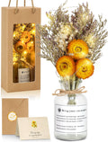 JMHACHY Preserved Sunflower Gift for Mom Birthday Yellow Natural Fibers by Deal US