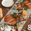 Artoid Mode Polka Dot Pumpkins Vine Wood Fall Table Runner 13x36 Inch by Deal US