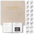 LUMOSX Pregnancy Journal Memory Book Baby Bump Stickers Beige Gender Neutral by Deal US