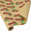 CAMKUZON Kraft Christmas Wrapping Paper Roll Vintage Red Black Plaid 17.4 Inch by Deal US