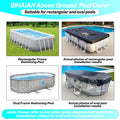 SIHAIAN 16x28Ft Oval Pool Cover UV Weather Resistant Side Storage by Deal US