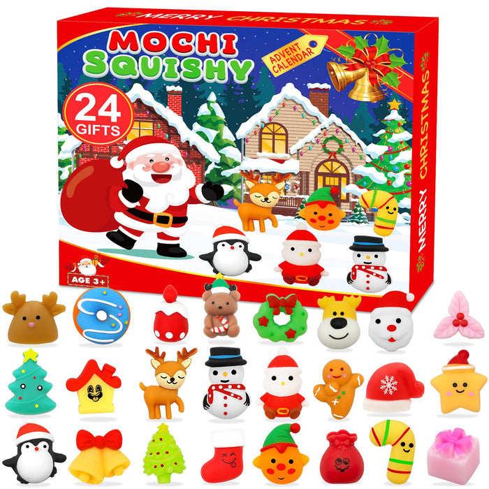 Govetom 2025 Mochi Squishy Advent Calendar 24 Days Multi-color Stress Toys by Deal US