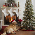 Mayler Yee Dog Christmas Stocking White Knit Bone Shape 16.7x9.6 Inch by Deal US