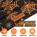 Awumbuk Halloween Dog Bandanas 2 Pack Reversible Pumpkin Spider Web Black by Deal US