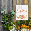 Hello Autumn Rustic Wood Wall Sign Fall Decor Seasonal Harvest Farmhouse by Deal US