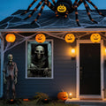 rookea Halloween Funny Skeleton Curtain Banner Spooky Window Decor Polyester by Deal US