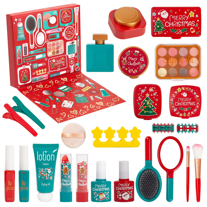 POATROZON Advent Calendar 2025 Girls Pretend Play Makeup Toys Stocking Stuffers by Deal US