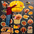 Whaline 45Pc Thanksgiving Turkey Hot Air Balloon Paper Cutouts Autumn Decor by Deal US