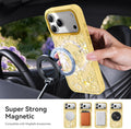 Slim Fit Floral Shockproof Case for iPhone 17 Pro 6.3" Yellow MagSafe Compatible by Merch Section