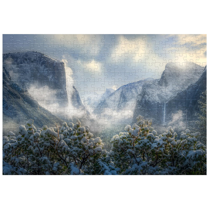 Artinhand Yosemite Snow Storm 300 Pieces Wooden Jigsaw Puzzle Gift by Deal US