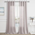 Aersas Champagne Linen Curtains 52x108in 2 Panels Grommet Light Filtering by Deal US