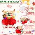 Gexlaju Sukkot Decorations Honeycomb Centerpieces 12pcs Red Yellow Paper by Deal US