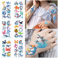 SBOBUY Shark Temporary Tattoos 10 Sheets Birthday Party Supplies Green by Deal US