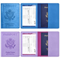 Eoehro Passport Holder for Travel Essentials-2Pack, Passport Wallet Cover Case for Travel Must Haves Accessories,Passport Book Holders for Women and Men