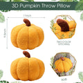 Queekay 2 Pcs Pumpkin Pillow Plush 11x9.5 Inch Fall Decor Ginger Cotton by Deal US