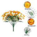 INSPRING Daisy Artificial Outdoor Silk Flowers 6 Bundles Orange UV Resistant by Deal US