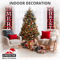 X-Protector Merry Christmas Buffalo Plaid Banner 71x13 Red by Deal US