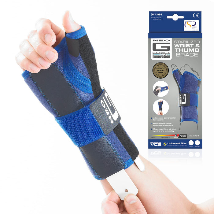 Neo G Stabilized Wrist and Thumb Brace, Left Hand, Universal Size by Pasteur Pharmacy