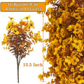 Grunyia 16 Bundles Artificial Fall Mums UV Resistant Silk Plants 13.5in Yellow by Deal US