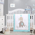 Cuddles & Cribs Soft Cotton 4 Piece Baby Crib Bedding Set Reversible Comforter by Vanessa Jane