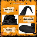 Leuceiy Halloween Witch Hat Black Polyester One Size Women Costume Accessory by Deal US