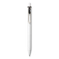 uniball uniONE Gel Pen, Retractable, Medium 0.7 mm, Black Ink, White Barrel, Dozen