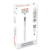 uniball uniONE Gel Pen, Retractable, Medium 0.7 mm, Black Ink, White Barrel, Dozen