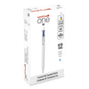 uniball uniONE Gel Pen, Retractable, Medium 0.7 mm, Blue Ink, White Barrel, Dozen