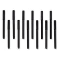 U Brands Catalina Porous Point Pen, Stick, Fine 0.7 mm, Black Ink, Black Barrel, 12/Pack