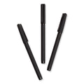 U Brands Catalina Porous Point Pen, Stick, Fine 0.7 mm, Black Ink, Black Barrel, 12/Pack