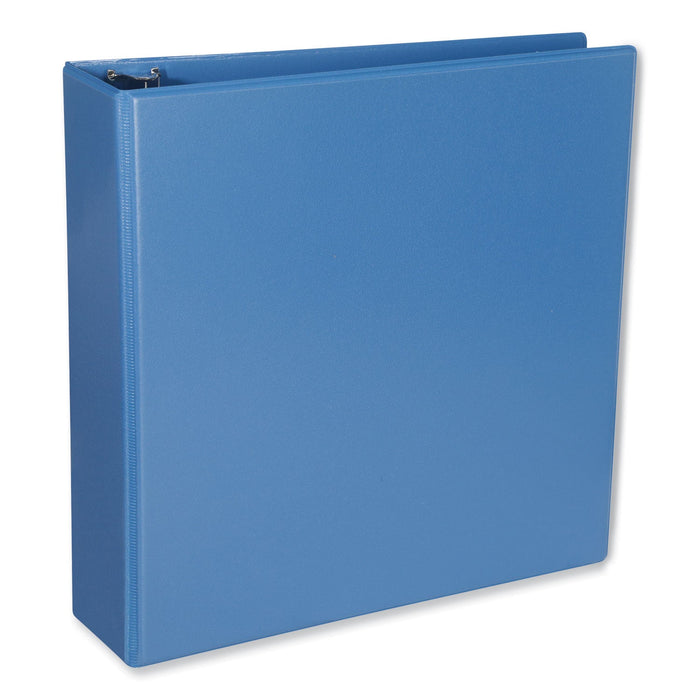 Universal Slant D-Ring View Binder, 3 Rings, 2" Capacity, 11 x 8.5, Light Blue