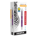 Zebra GR8 Gel Pen, Retractable, Medium 0.7 mm, Violet Ink, Violet/Silver Barrel, 12/Pack