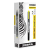 Zebra Zebrite Eco Double-Ended Highlighter, Fluorescent Yellow Ink, Med-Chisel/Fine-Bullet Tips, White/Black/Yellow Barrel, Dozen