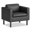 HON Parkwyn Series Club Chair, 33" x 26.75" x 29", Black Seat/Back, Black Base