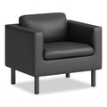 HON Parkwyn Series Club Chair, 33" x 26.75" x 29", Black Seat/Back, Black Base