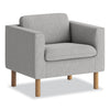 HON Parkwyn Series Club Chair, 33" x 26.75" x 29", Gray Seat/Back, Oak Base