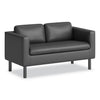 HON Parkwyn Series Loveseat, 53.5w x 26.75d x 29h, Black