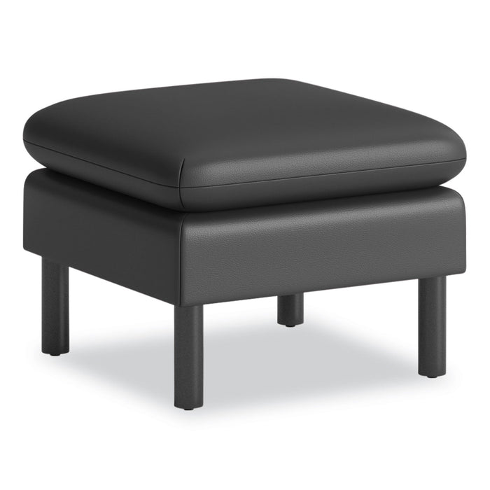 HON Parkwyn Ottoman, 23" x 23" x 17.5", Black Seat, Black Base