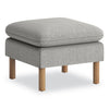 HON Parkwyn Ottoman, 23" x 23" x 17.5", Gray Seat, Oak Base