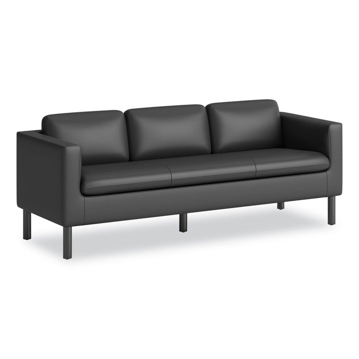 HON Parkwyn Series Sofa, 77w x 26.75d x 29h, Black