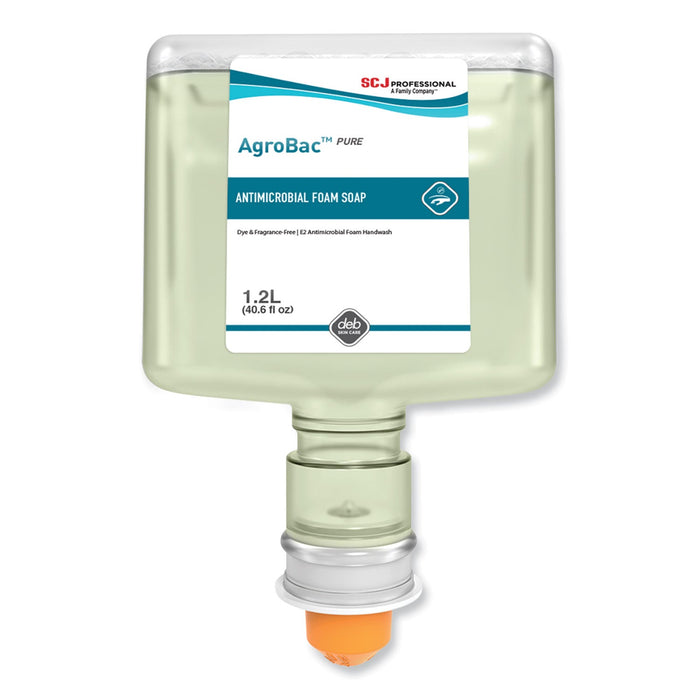 SC Johnson Professional AgroBac Pure Foam Wash Touch Free Cartridge, Unscented, 1.2 L Refill, 3/Carton
