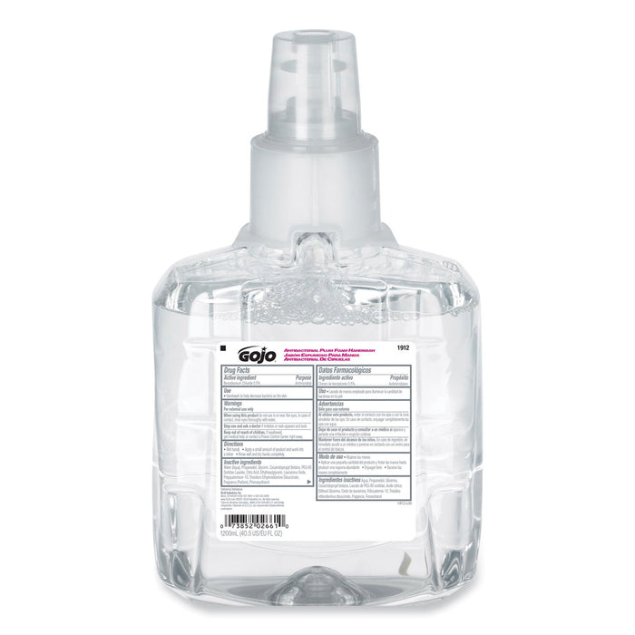 GOJO Antibacterial Foam Hand Wash Refill, For LTX-12 Dispenser, Plum Scent, 1,200 mL Refill