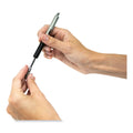Zebra F-402 Ballpoint Pen, Retractable, Fine 0.7 mm, Blue Ink, Stainless Steel/Blue Barrel, 2/Pack