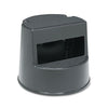 Rubbermaid Rolling Step Stool, Curved Design, 2-Step, Retracting Casters, 350 lb Capacity, 16" Diameter x 13.5"h, Black
