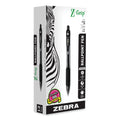 Zebra Z-Grip Ballpoint Pen, Retractable, Medium 0.7 mm, Black Ink, Black Tinted Barrel, 12/Pack