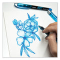 Zebra Fountain Pen, Fine 0.6 mm, Blue Ink, Blue, 12/Pack