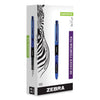 Zebra Fountain Pen, Fine 0.6 mm, Blue Ink, Blue, 12/Pack