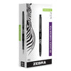 Zebra Fountain Pen, Fine 0.6 mm, Black Ink, Black, 12/Pack