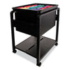 Advantus Folding Mobile File Cart, Plastic, 1 Shelf, 1 Bin, 14.5" x 18.5" x 21.75", Black