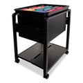 Advantus Folding Mobile File Cart, Plastic, 1 Shelf, 1 Bin, 14.5" x 18.5" x 21.75", Black